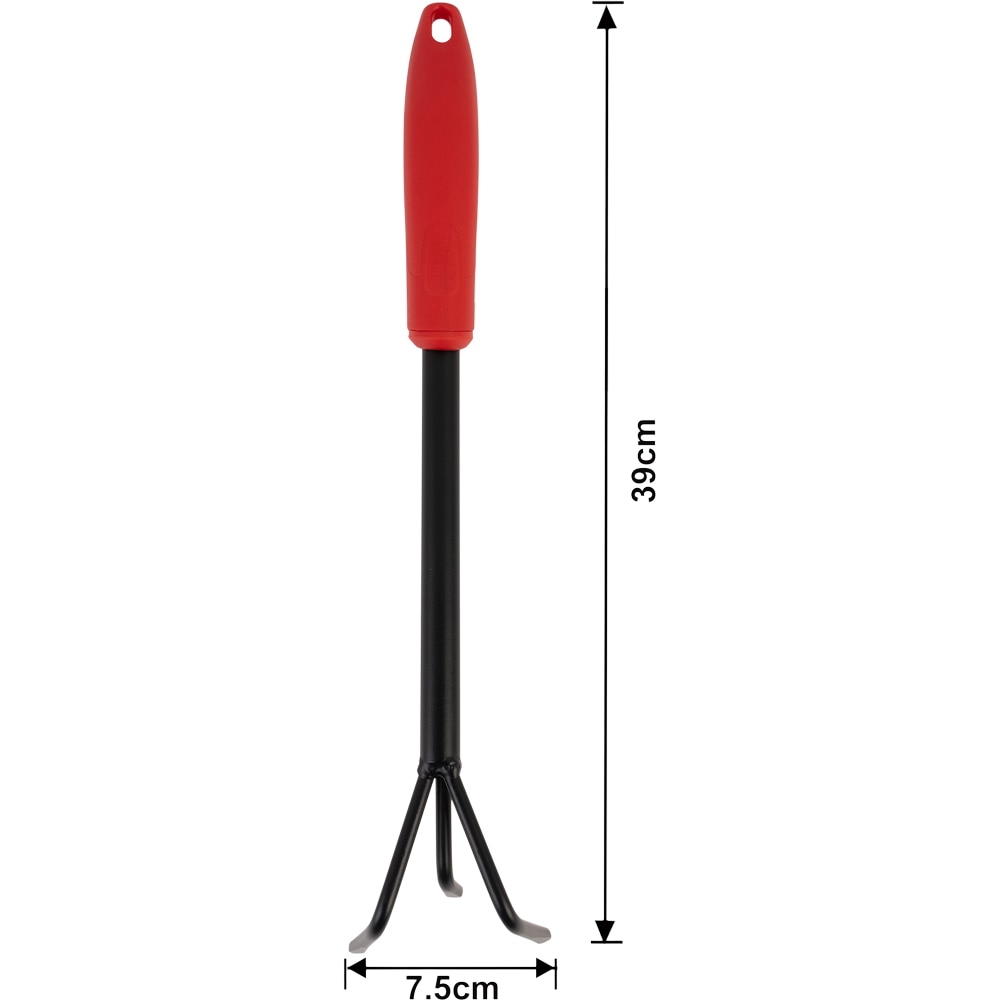 Mini cultivator FORGE STEEL, otel, rosu-negru