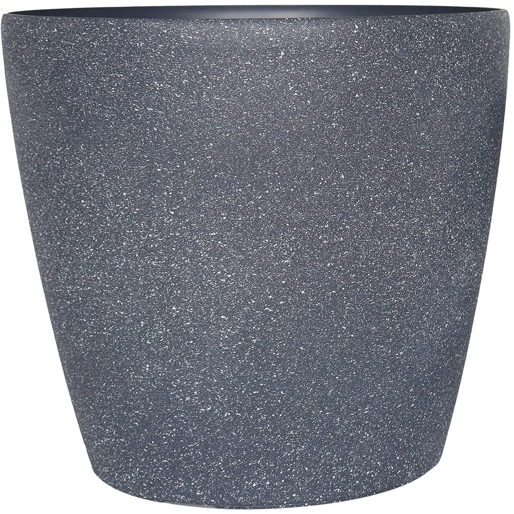 Ghiveci flori VERVE, plastic, D 43 cm, negru