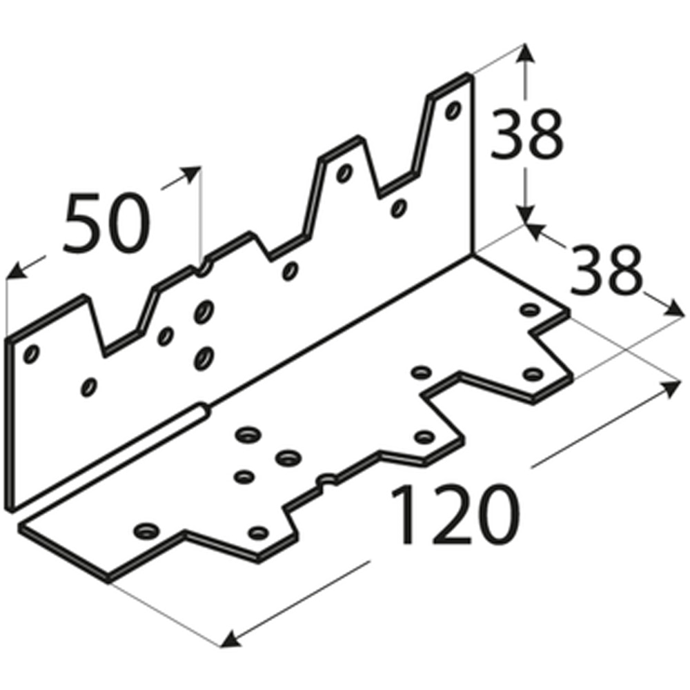 Coltar pliabil DMX , 38 x 120 x 1.5 mm, otel