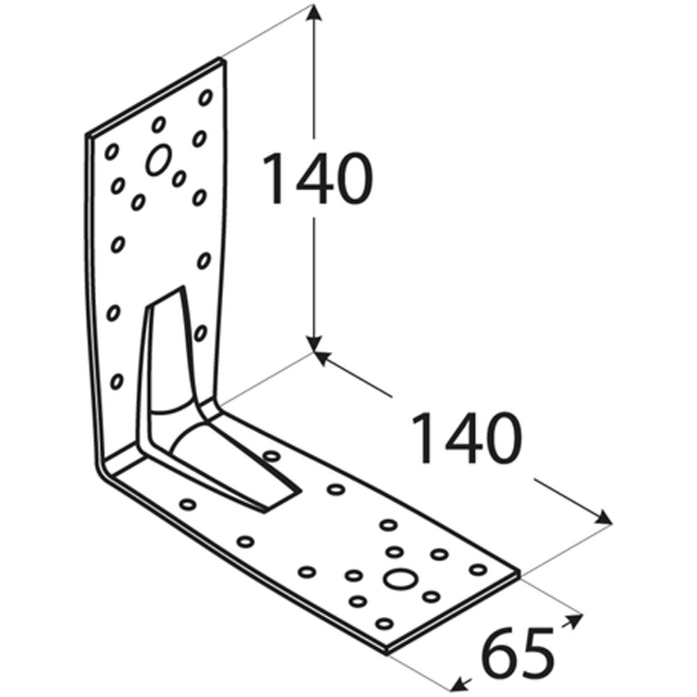 Coltar ranforsat DMX , 140 x 140 x 2.5 mm, otel