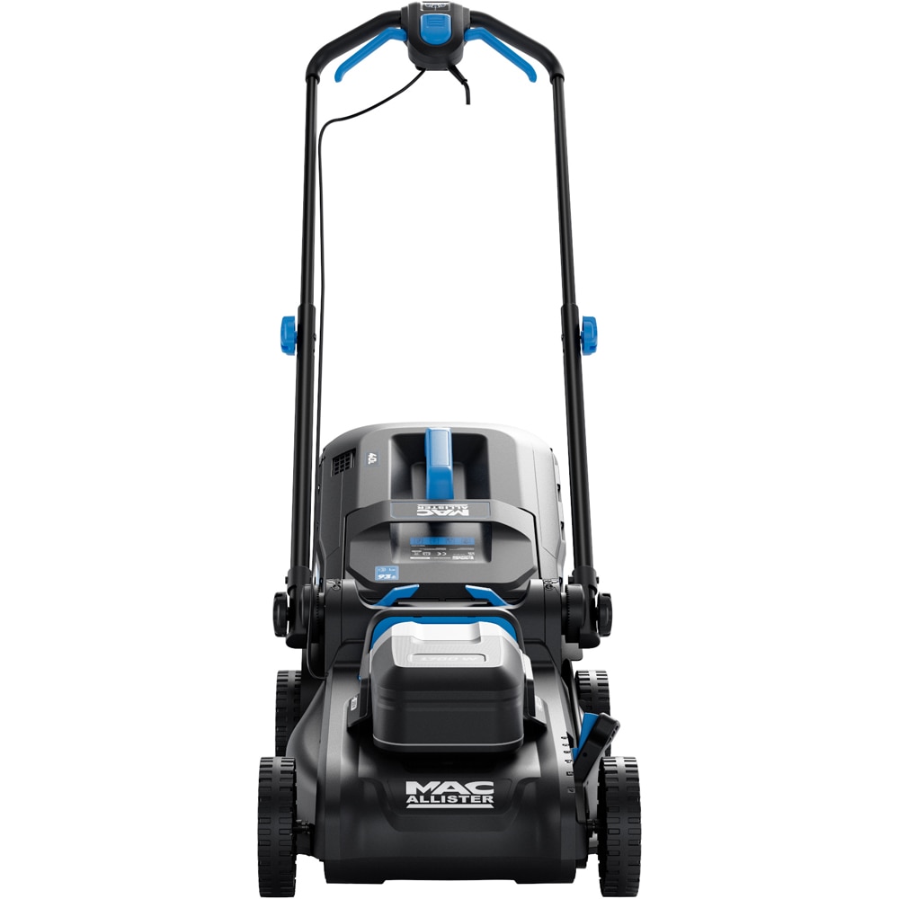 Masina de tuns iarba MAC ALLISTER, 1700W, 38 cm, 6 trepte taiere, cos 45 l, negru-albastru