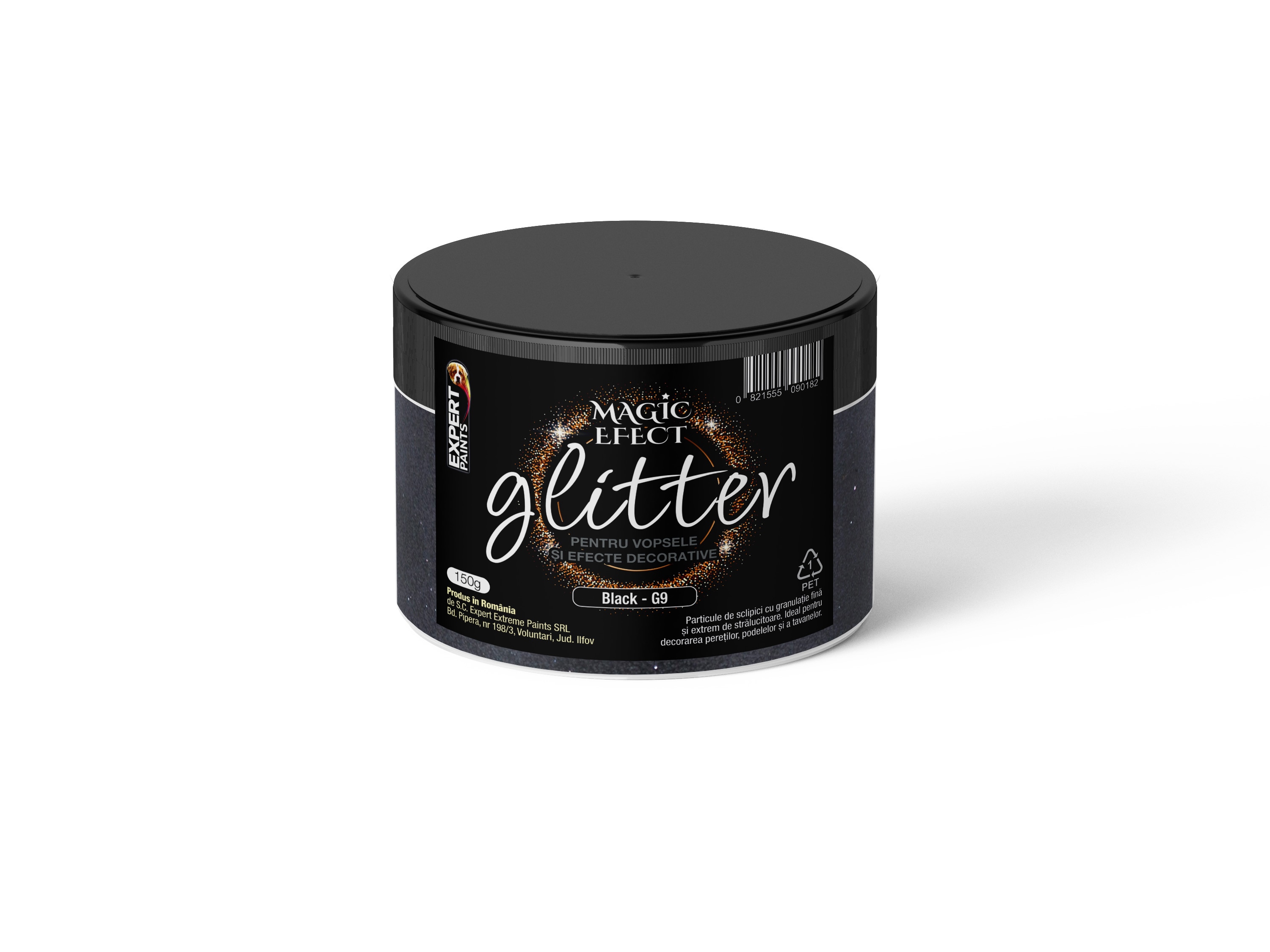 Glitter Negru, 150 Gr   Magic Effect