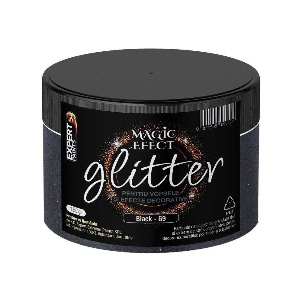 Glitter decorativ EXPERT EXTREME Magic Effect, 150 g, Negru