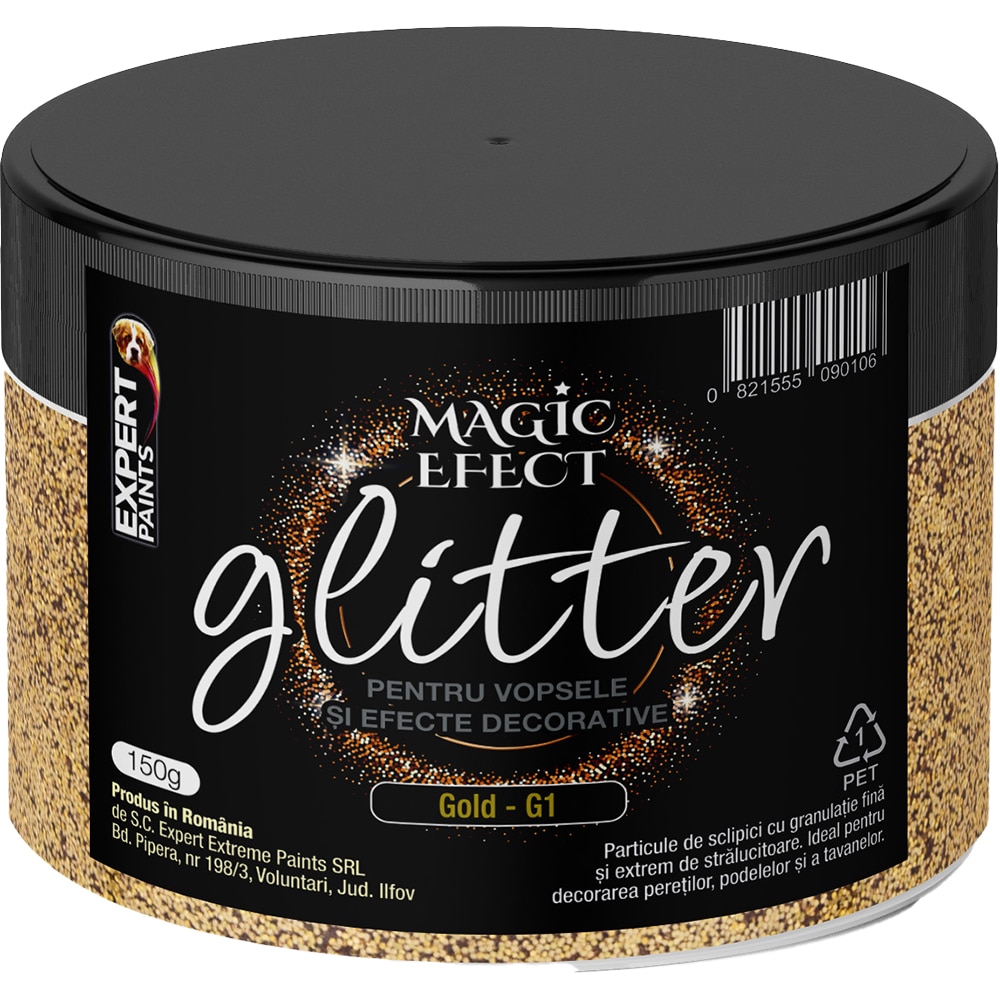Glitter decorativ EXPERT EXTREME Magic Effect, 150 g, Auriu