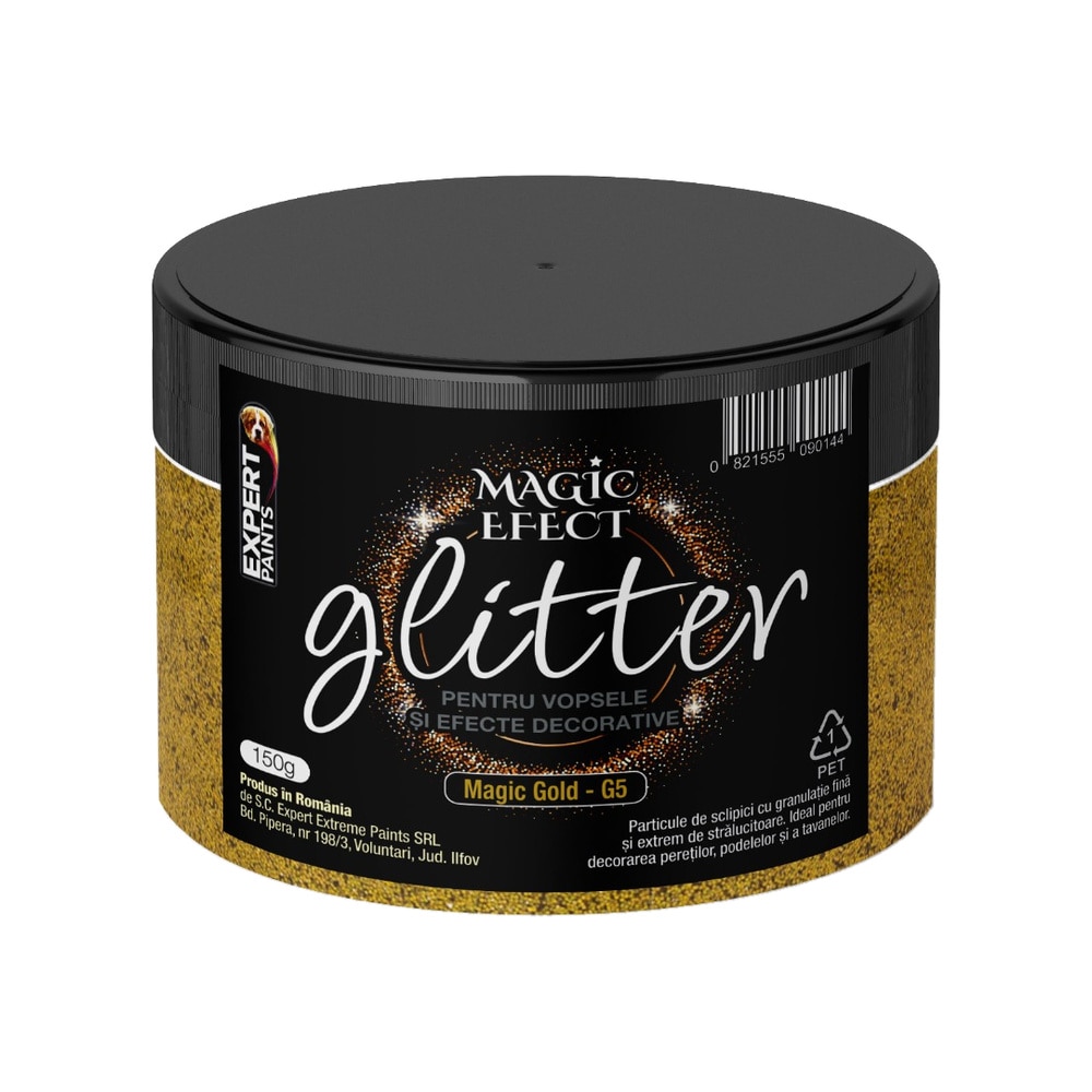 Glitter decorativ EXPERT EXTREME Magic Effect, 150 g, Auriu