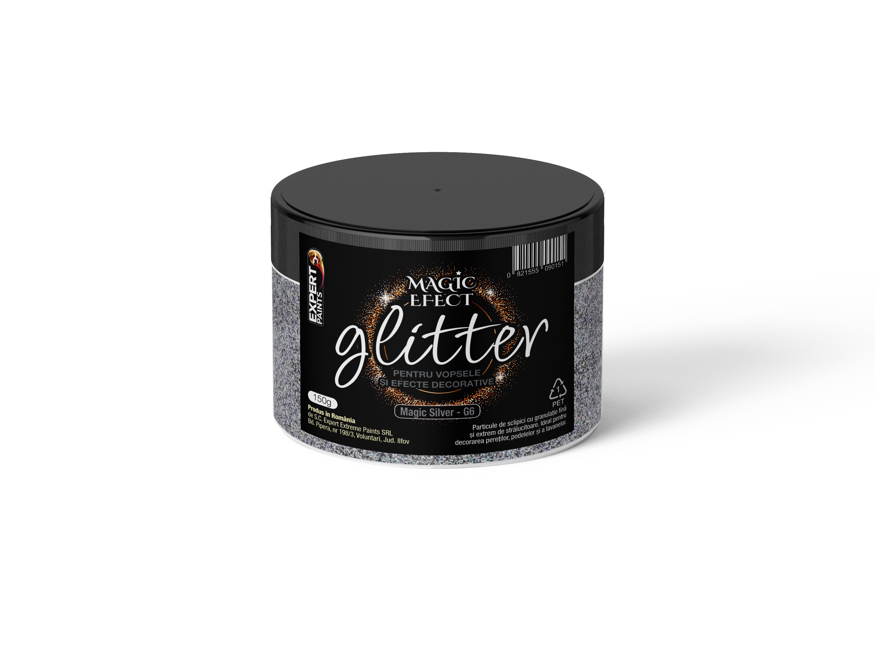 Glitter Argintiu, 150 Gr   Magic Effect
