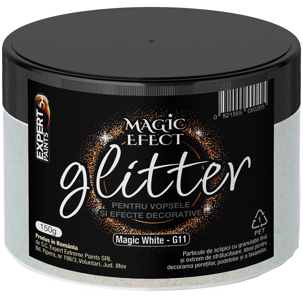 Glitter decorativ EXPERT EXTREME Magic Effect, 150 g, Alb
