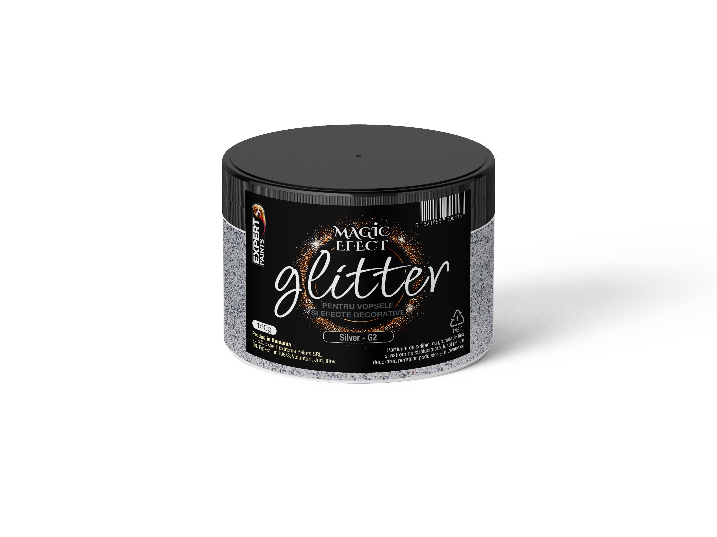 Glitter Argintiu, 150 Gr   Magic Effect