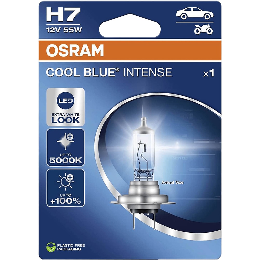 Bec auto halogen OSRAM Cool Blue Next Gen, H7, 5000K, 55W, 12V, 1buc
