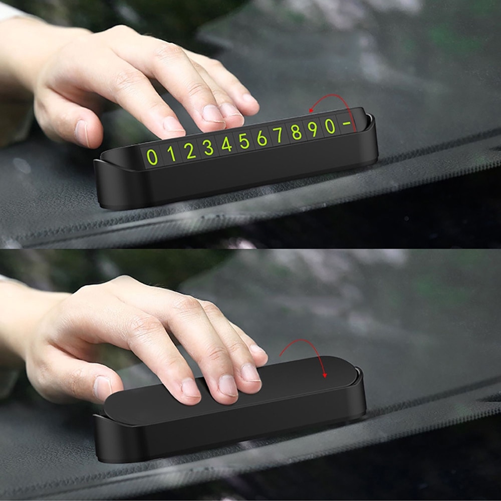 Suport numar de telefon CARMAX, 13 x 3 x 4cm, negru