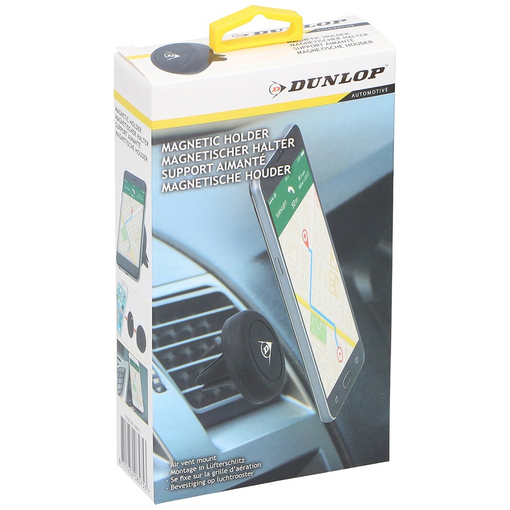 Suport auto telefon DUNLOP, magnetic, negru