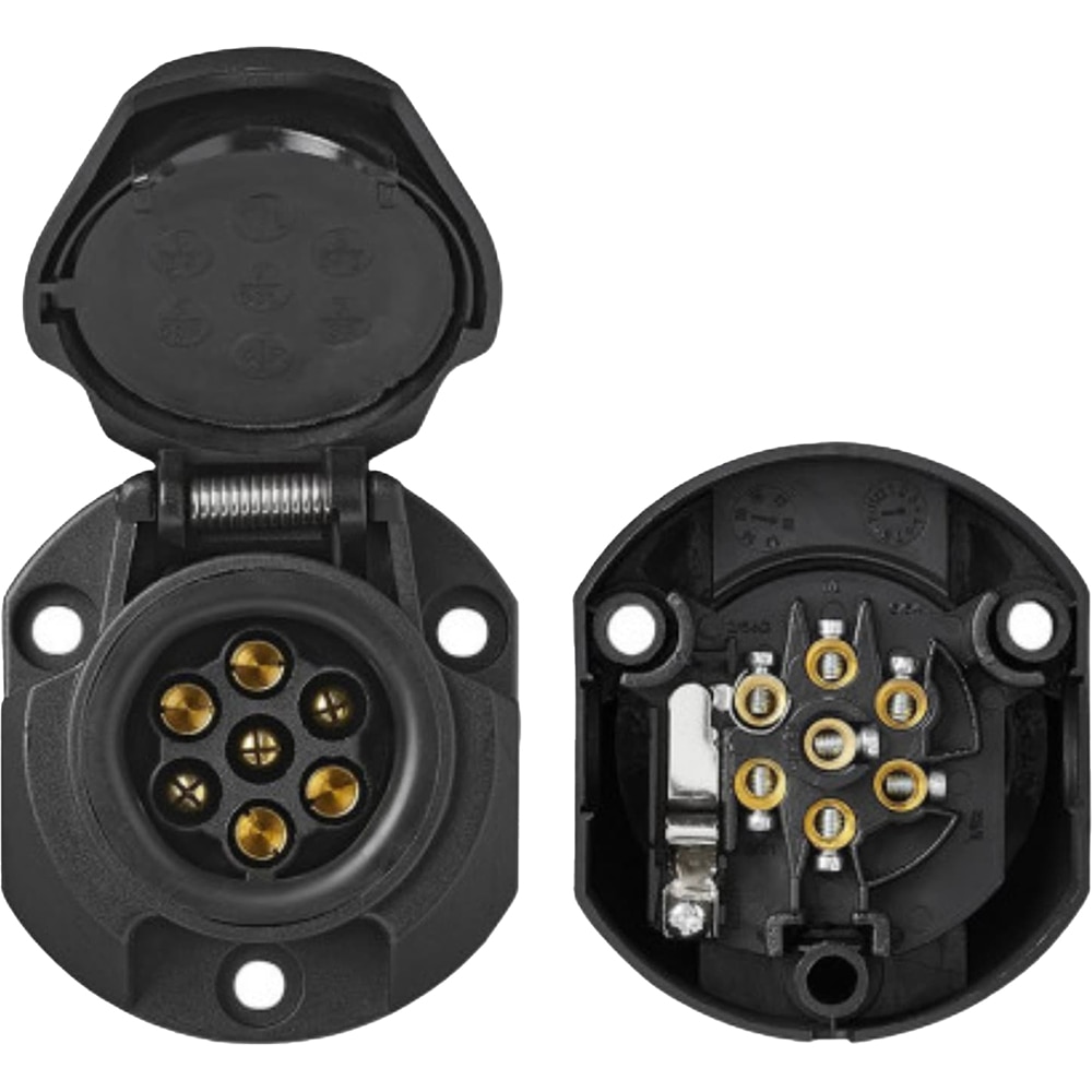 Priza auto remorca CARMAX, 7 pini, 12V, negru