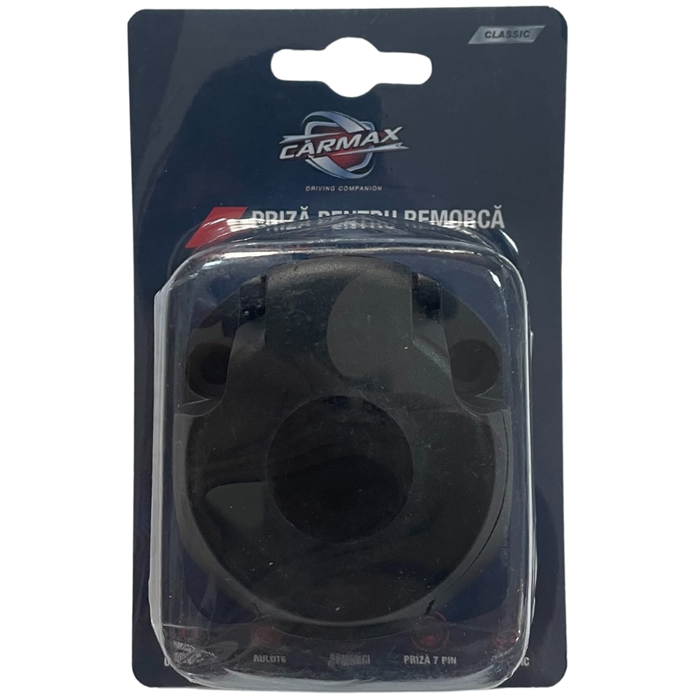 Priza auto remorca CARMAX, 7 pini, 12V, negru