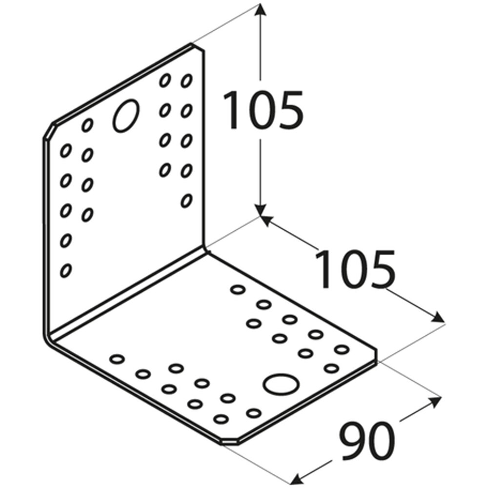 Coltar DMX, 105 x 105 x 90 x 2.5 mm, otel
