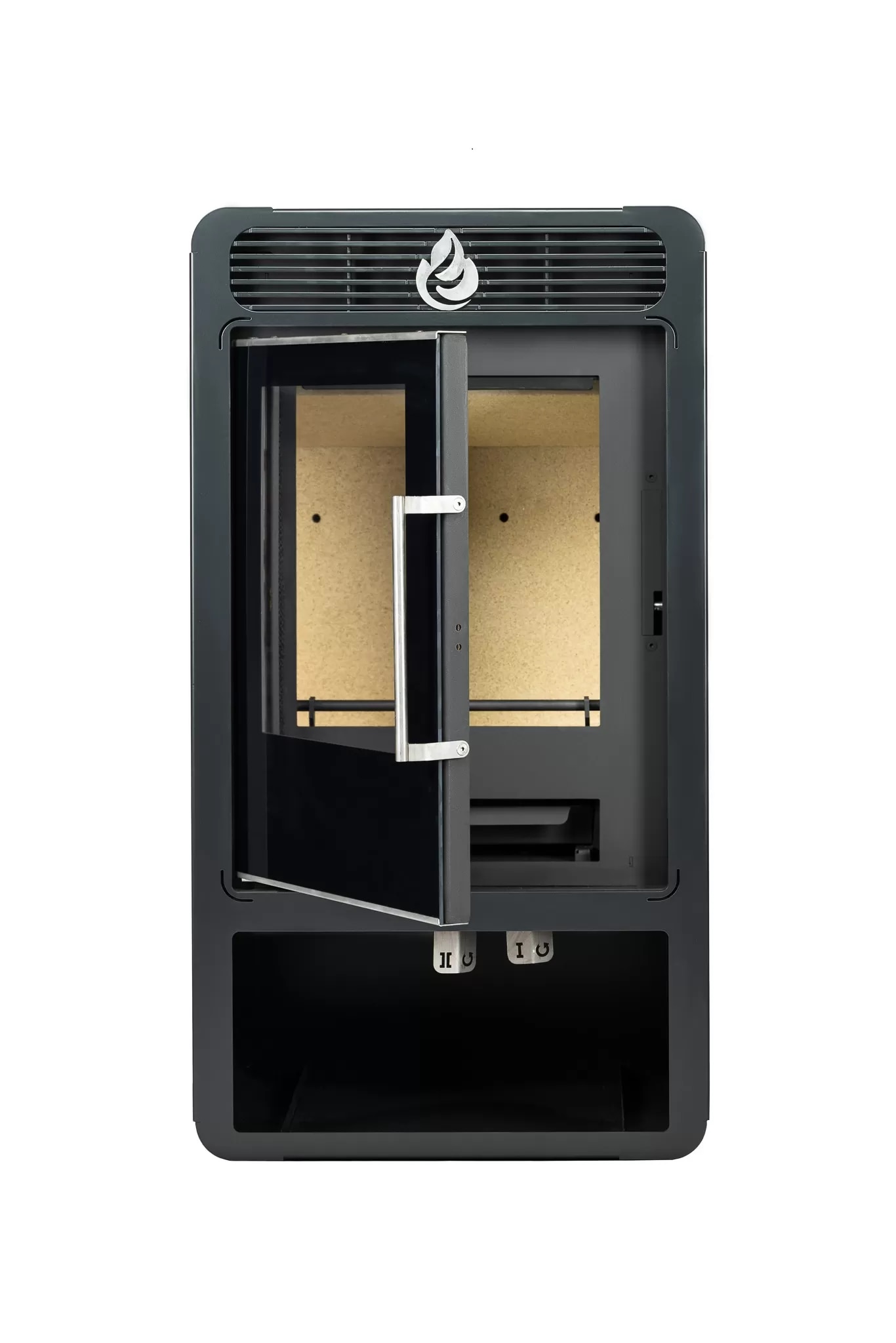 Semineu pe lemne MSS Designo 345.0240, 8 kW, 33l, otel, negru