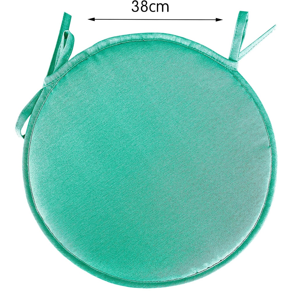 Perna rotunda pentru scaun COCOS, 38 x 38 x 3 cm, bumbac si poliester, verde