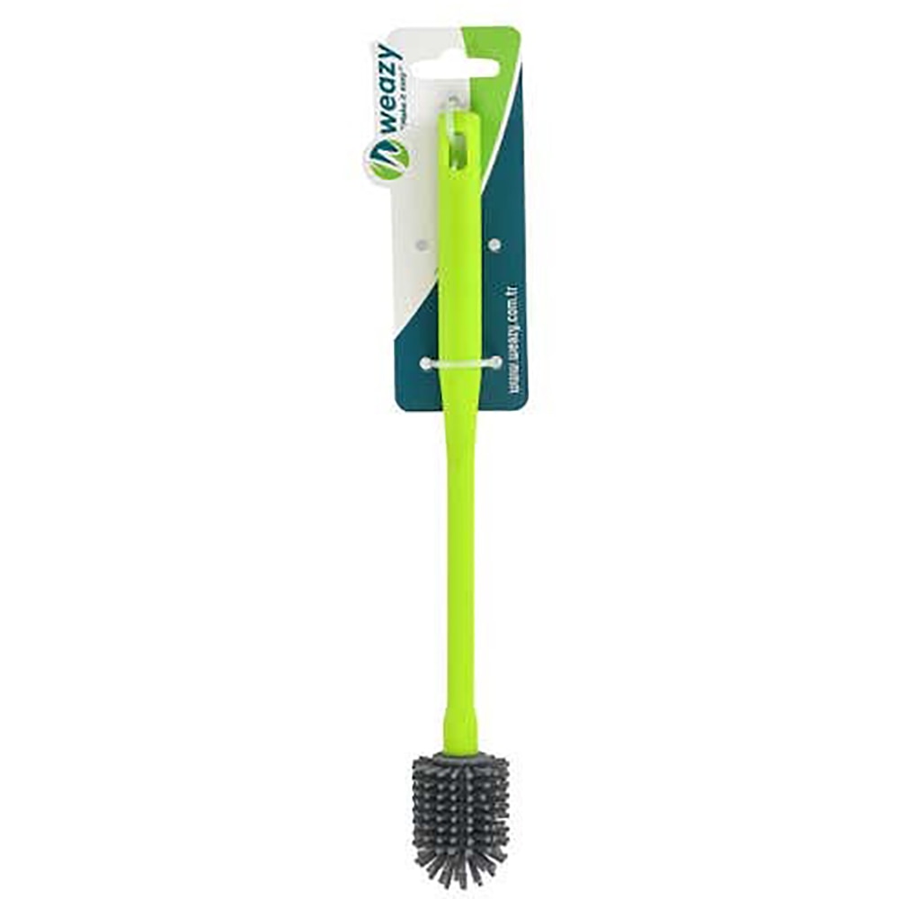 Perie pentru curatat sticle, silicon, verde