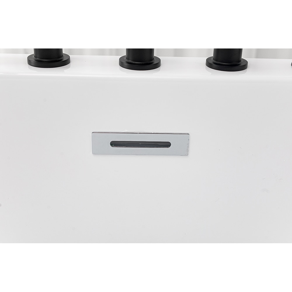 Cada baie freestanding SANOTECHNIK Aruba G9041, acril, 170 x 75 x 58 cm, baterie si para de dus incluse, alb-negru