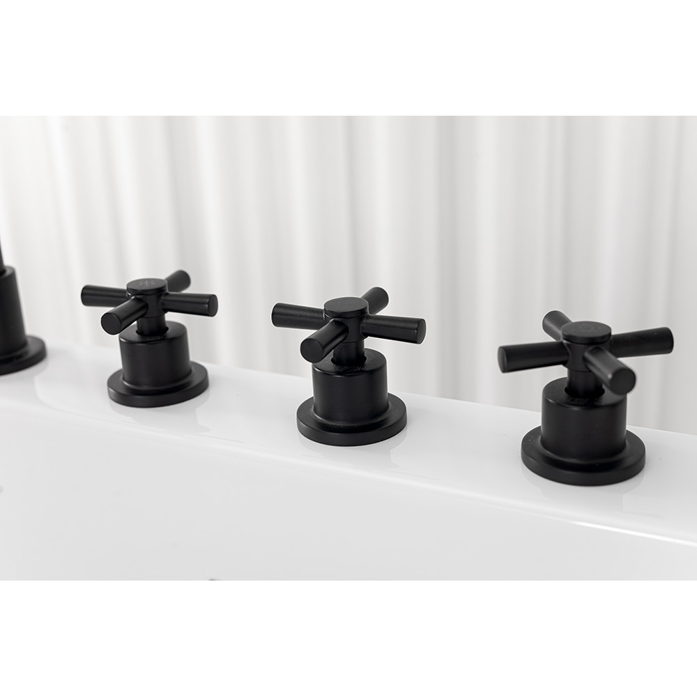 Cada baie freestanding SANOTECHNIK Aruba G9041, acril, 170 x 75 x 58 cm, baterie si para de dus incluse, alb-negru