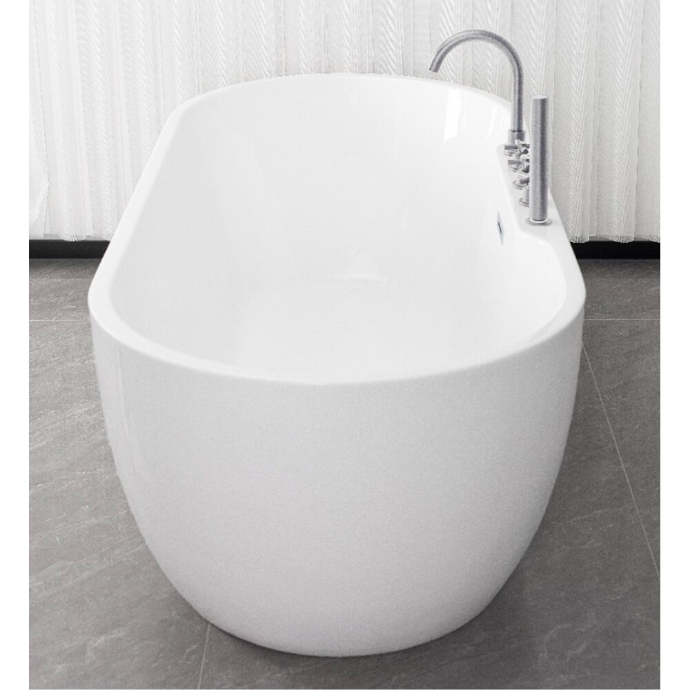 Cada baie freestanding SANOTECHNIK Aruba G9045, acril, 170 x 75 x 58 cm, baterie si para de dus incluse, alb-crom