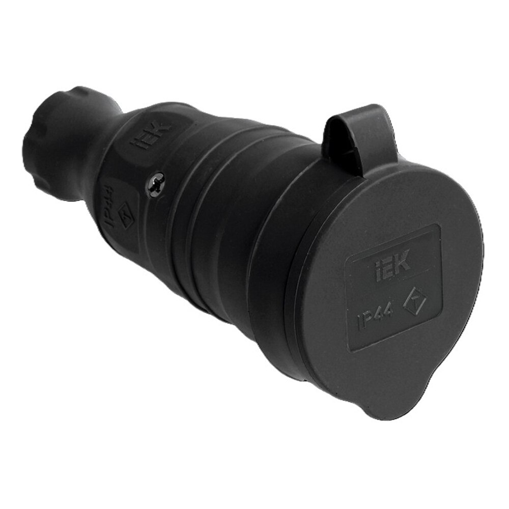 Priza IEK, cauciuc, 3500W, 16A, negru