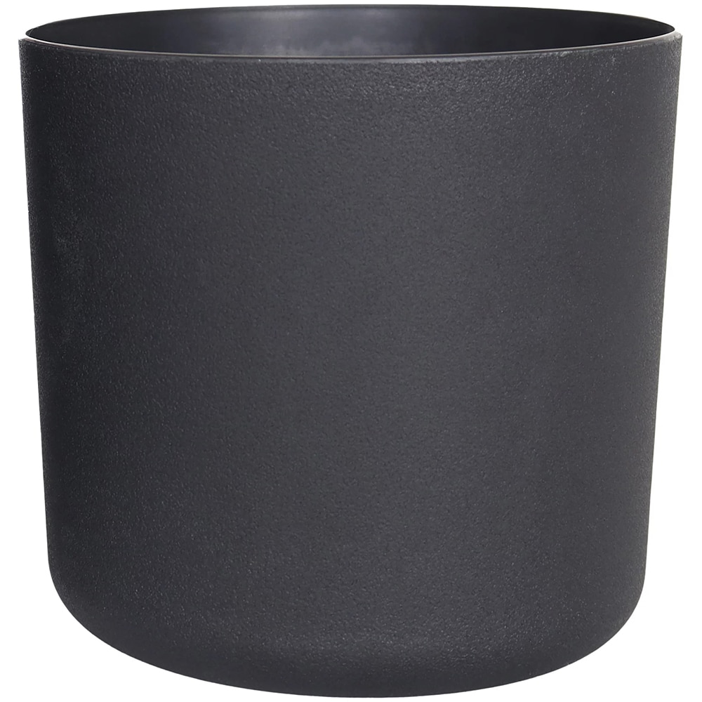 Ghiveci flori VERVE, plastic, D 13 cm, negru