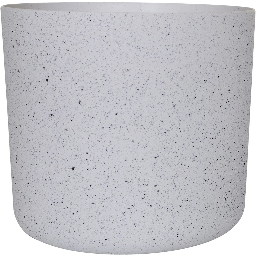 Ghiveci flori VERVE, plastic D 22 cm, alb