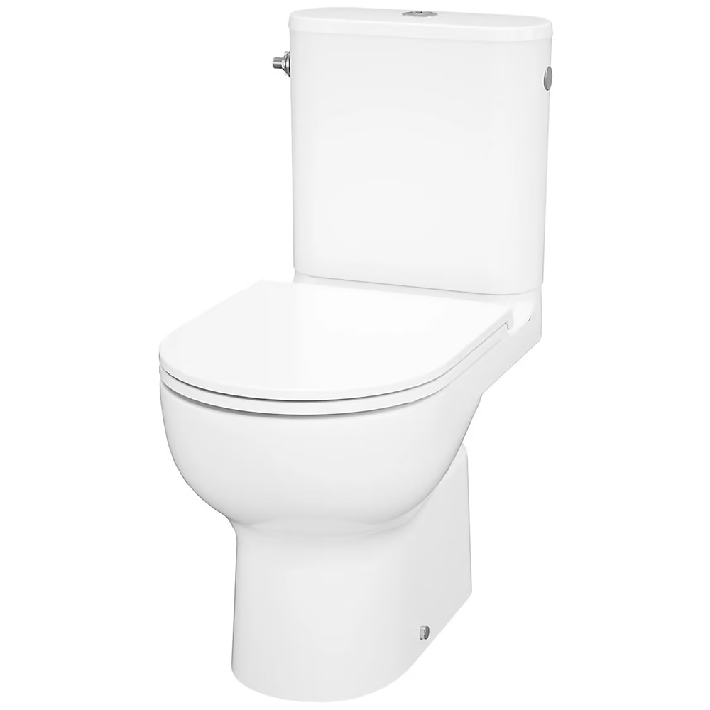 Set vas WC GOODHOME Cavally, evacuare verticala, rezervor 3-4.5l, capac SoftClose, ceramica, alb