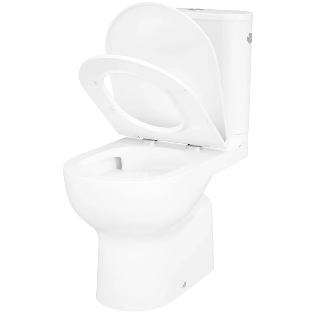 Set vas WC GOODHOME Cavally, evacuare verticala, rezervor 3-4.5l, capac SoftClose, ceramica, alb