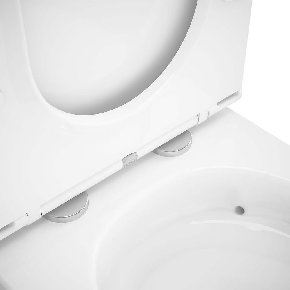 Set vas WC GOODHOME Cavally, evacuare verticala, rezervor 3-4.5l, capac SoftClose, ceramica, alb