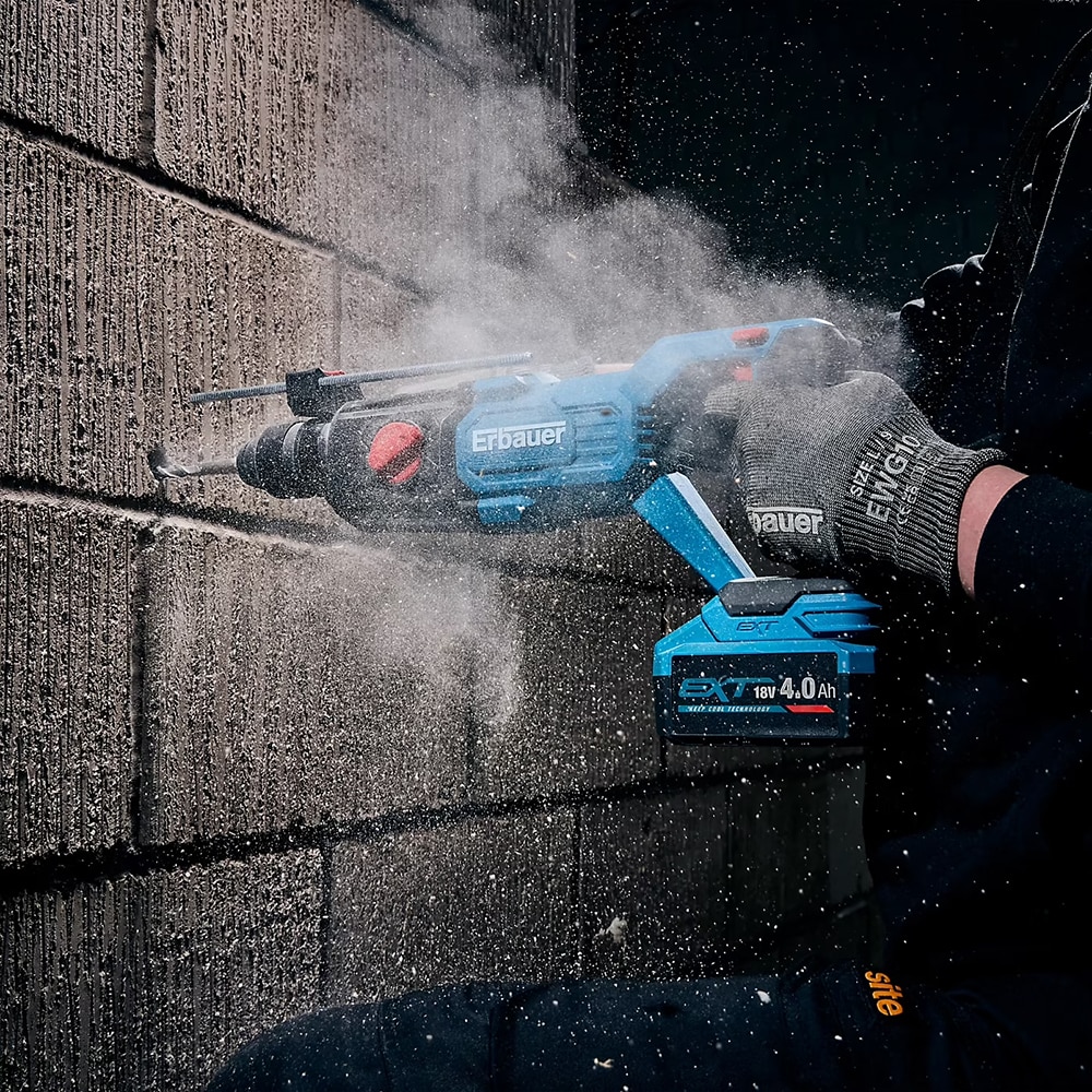 Ciocan rotopercutor orizontal Erbauer ERI1079SDS, 2.6J, 18V, SDS+