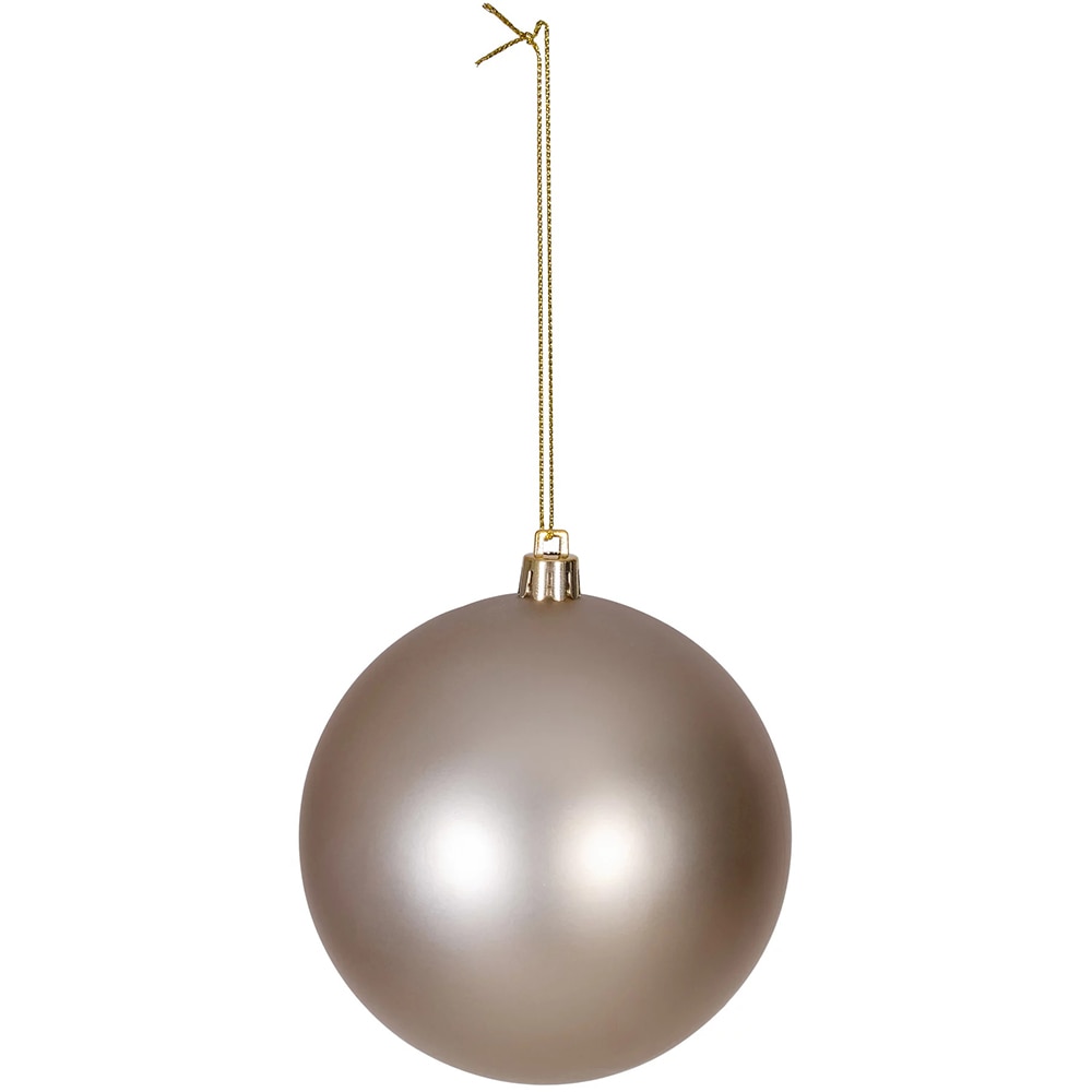 Set 4 globuri pentru brad Craciun, D10 cm, plastic, auriu