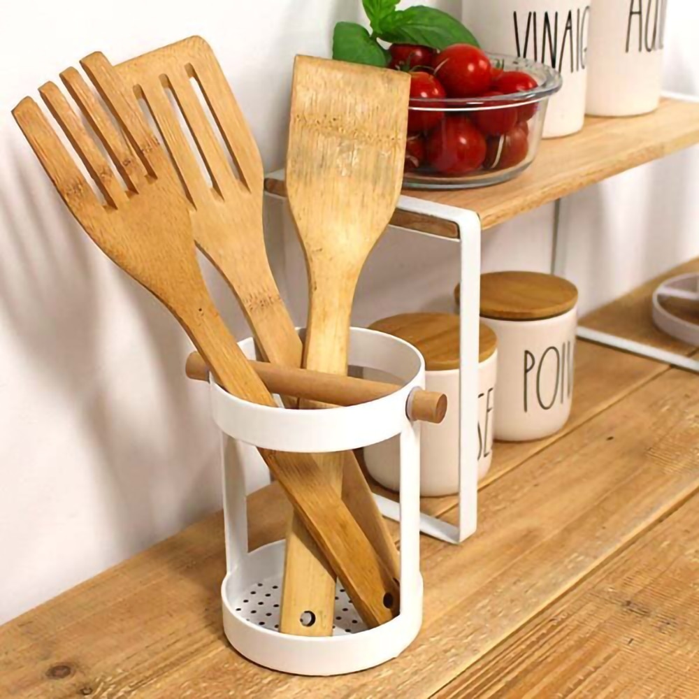 Suport tacamuri FRANDIS 41182, metal, 10 x 14 cm, alb