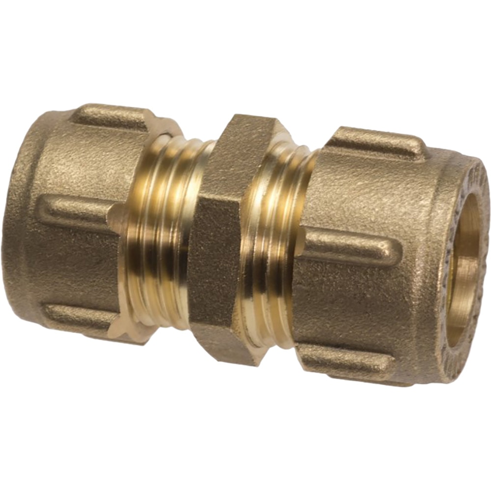 Racord dublu compresie cu inel, 32 mm x 3/4'' FE, polipropilena, alb