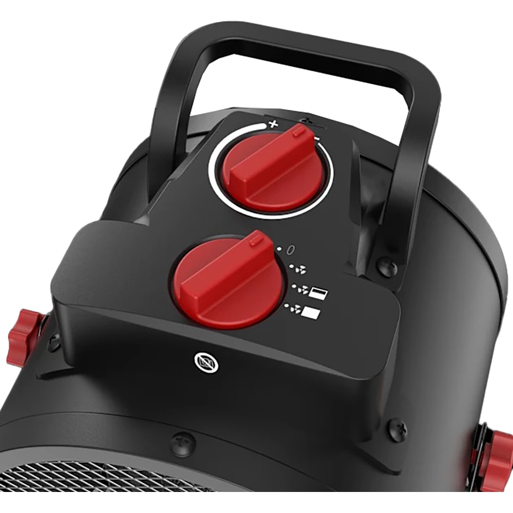 Aeroterma industriala cu ventilator PTC, 18 x 15.8 cm, 2000W, suprafata de incalzie 20m2, otel si plastic, negru