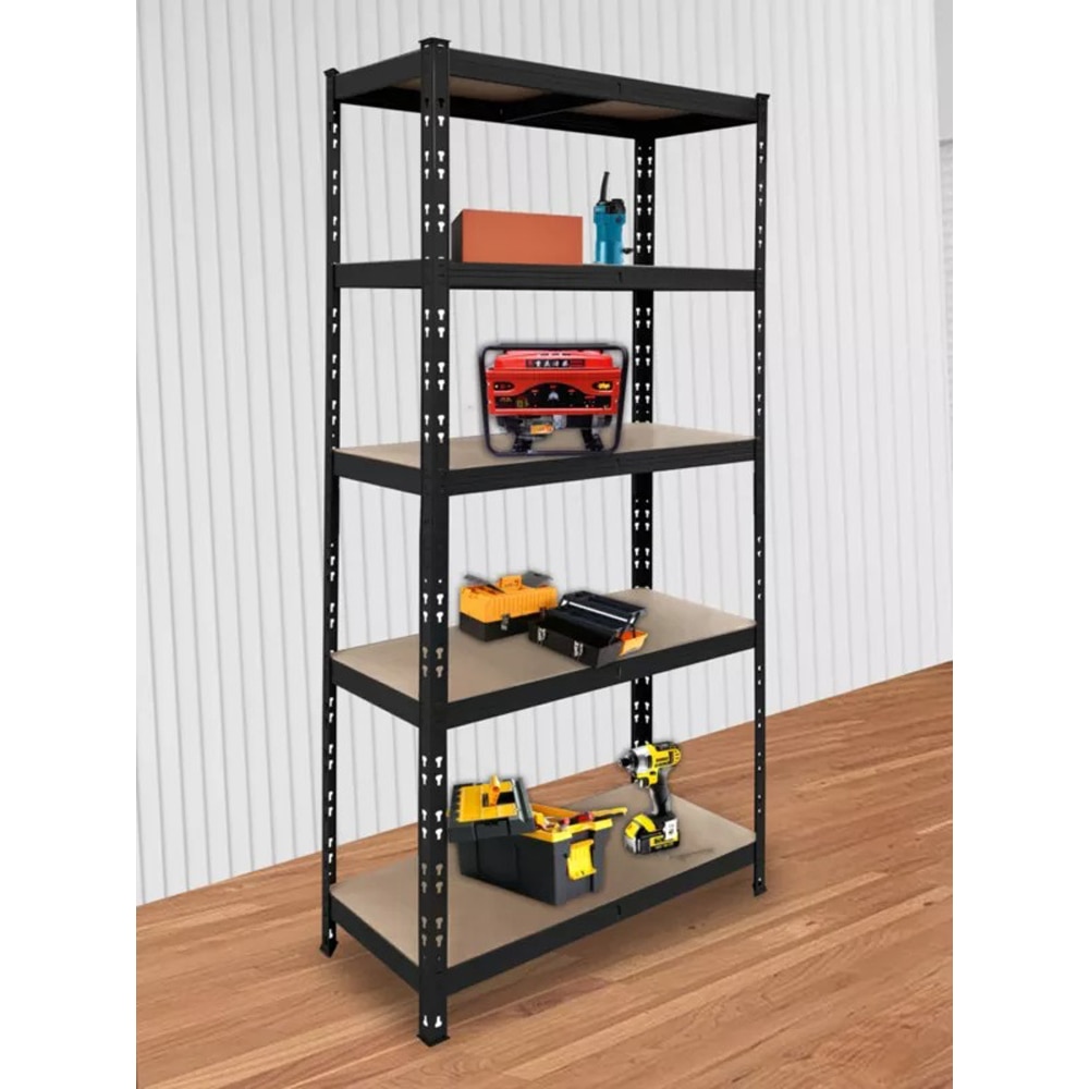 Raft Butterfly, metal, 180x90x40 cm, 5 rafturi, negru