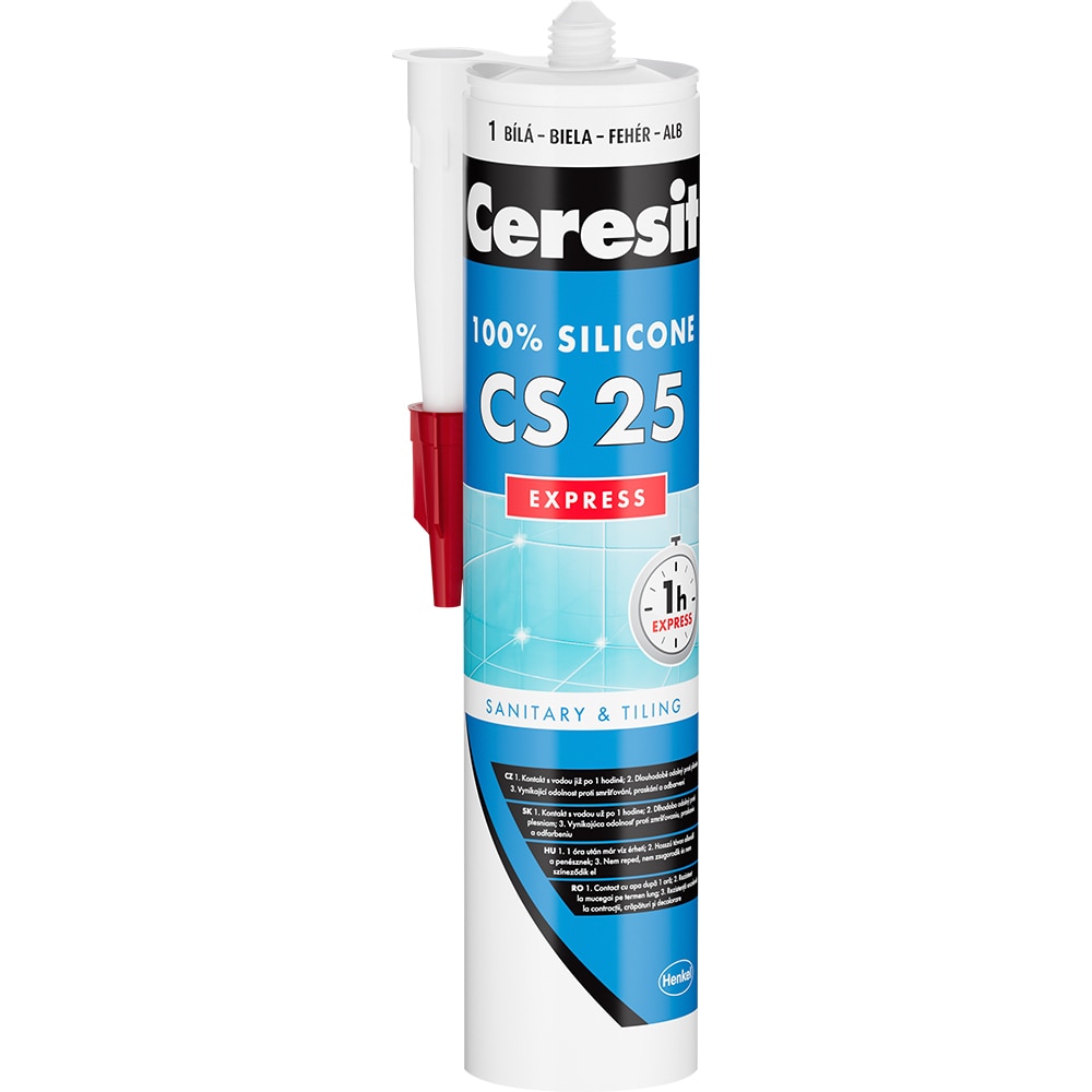 Silicon sanitar Ceresit CS25 Express, transparent, 280 ml