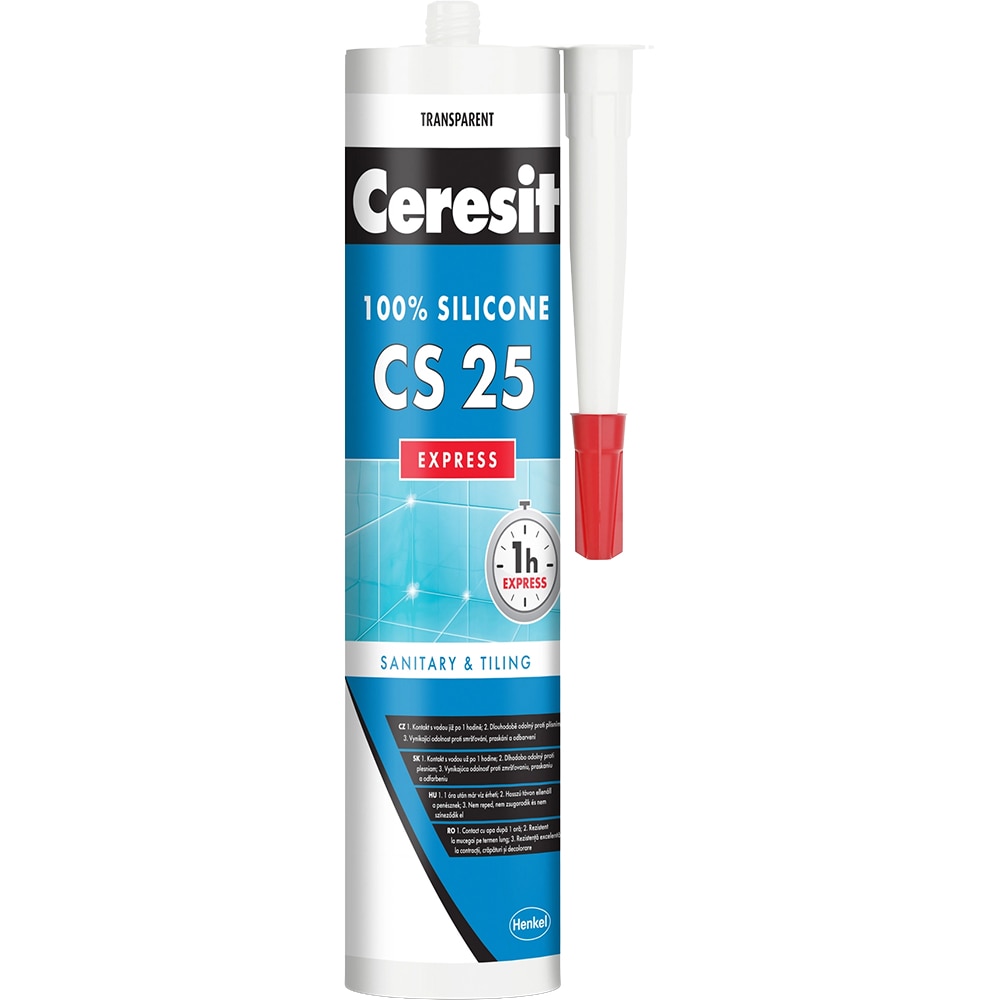 Silicon Sanitar CERESIT CS25, 280 ml, transparent