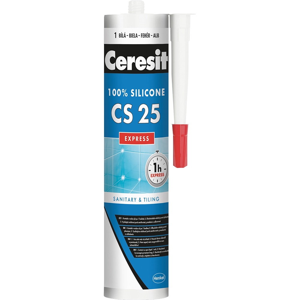 Silicon Sanitar CERESIT CS25, 280 ml, alb