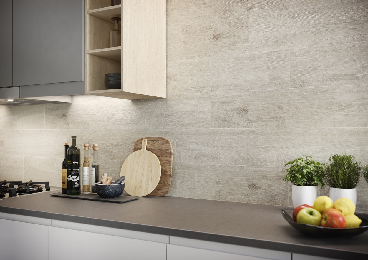 Gresie, gri, structurata, 18.5 x 59.8 cm, suprafata acoperire 1 mp, R10 • Finwood