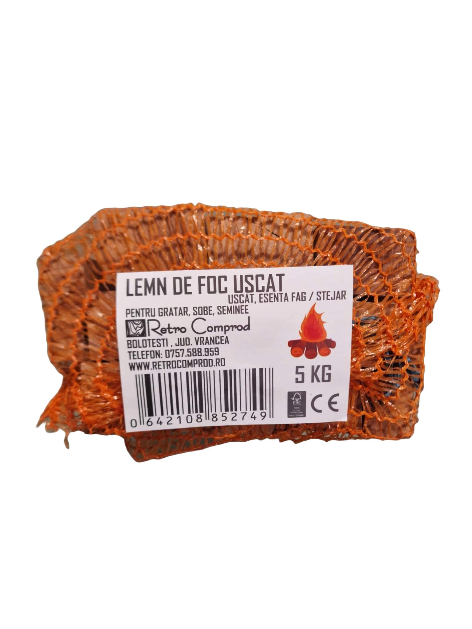Lemn De Foc Uscat, esenta fag/stejar, 5Kg