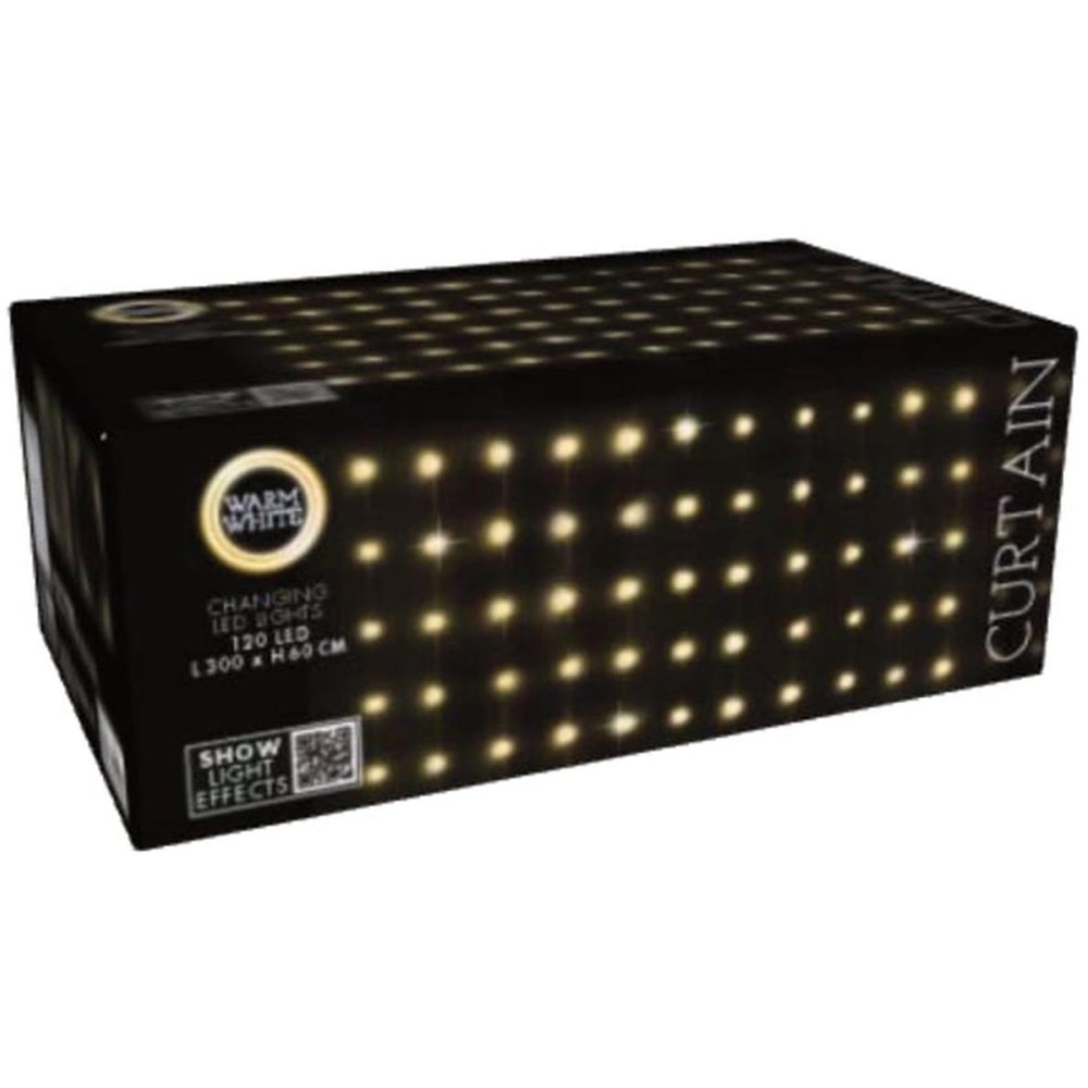 Perdea de lumini, LED alb cald, 120 leduri