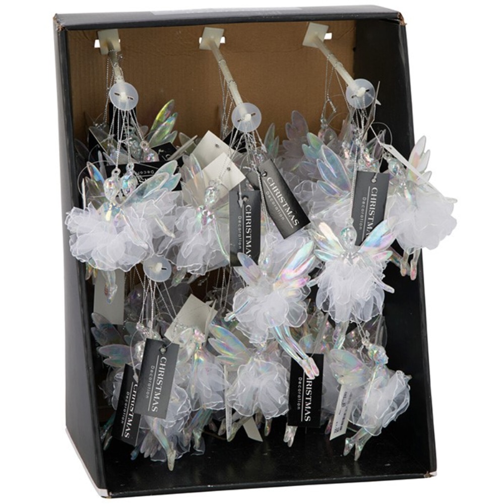 Decoratiune Ingeras, 12 cm, transparent