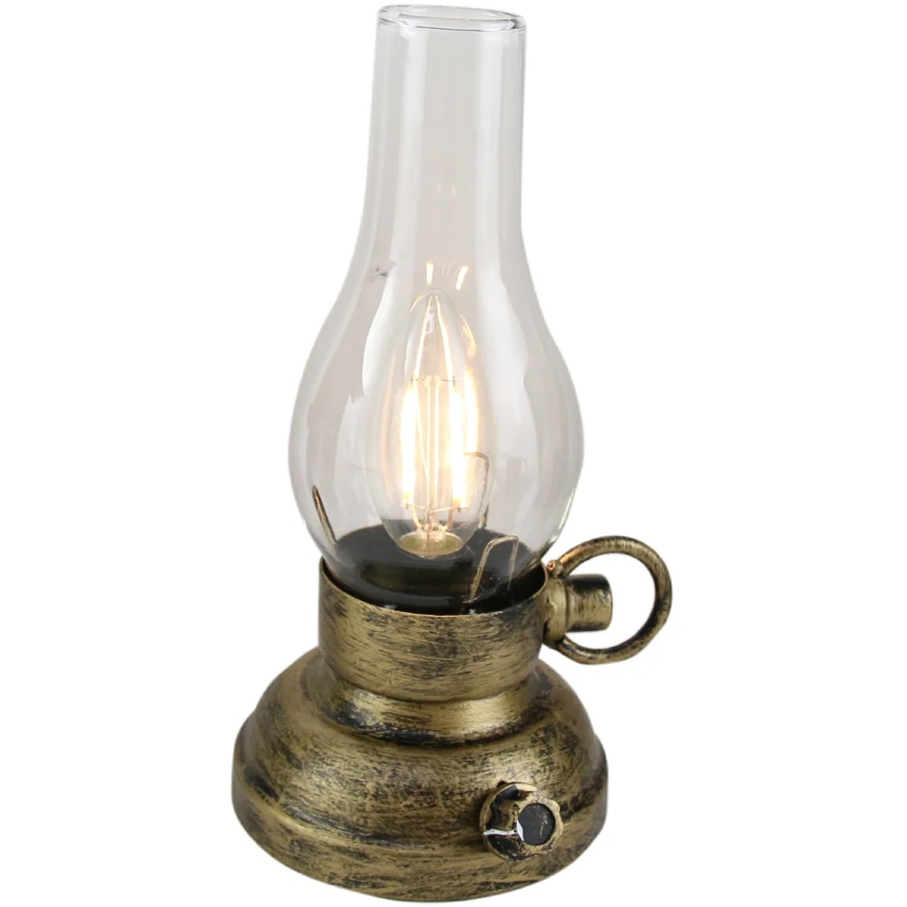 Felinar LED, 20 cm, maro