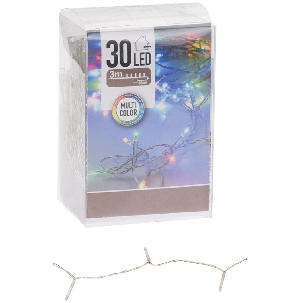 Instalatie Craciun interior/exterior, 30 LED-uri, 3 m, multicolor