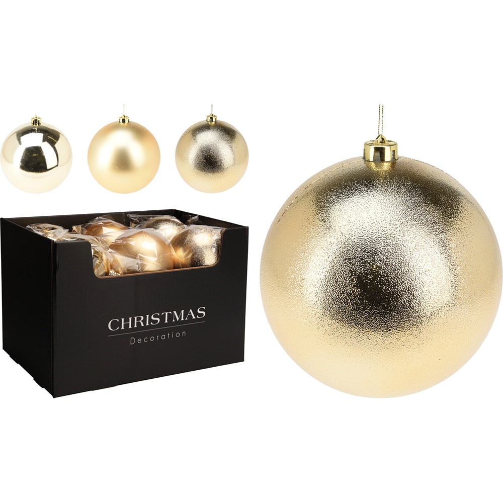 Glob Craciun, 14 cm, auriu, modele diverse