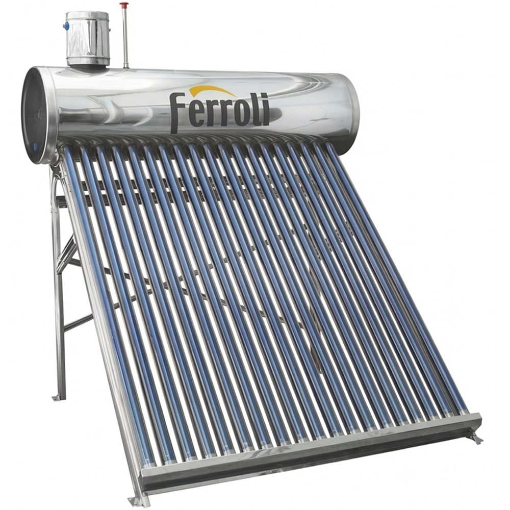 Panou solar nepresurizat, volum rezervor 180L, 18 tuburi  Ferroli Ecosole