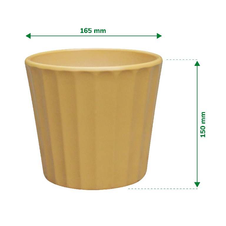 Ghiveci din Argila, Galben, 16.5 cm  Verve