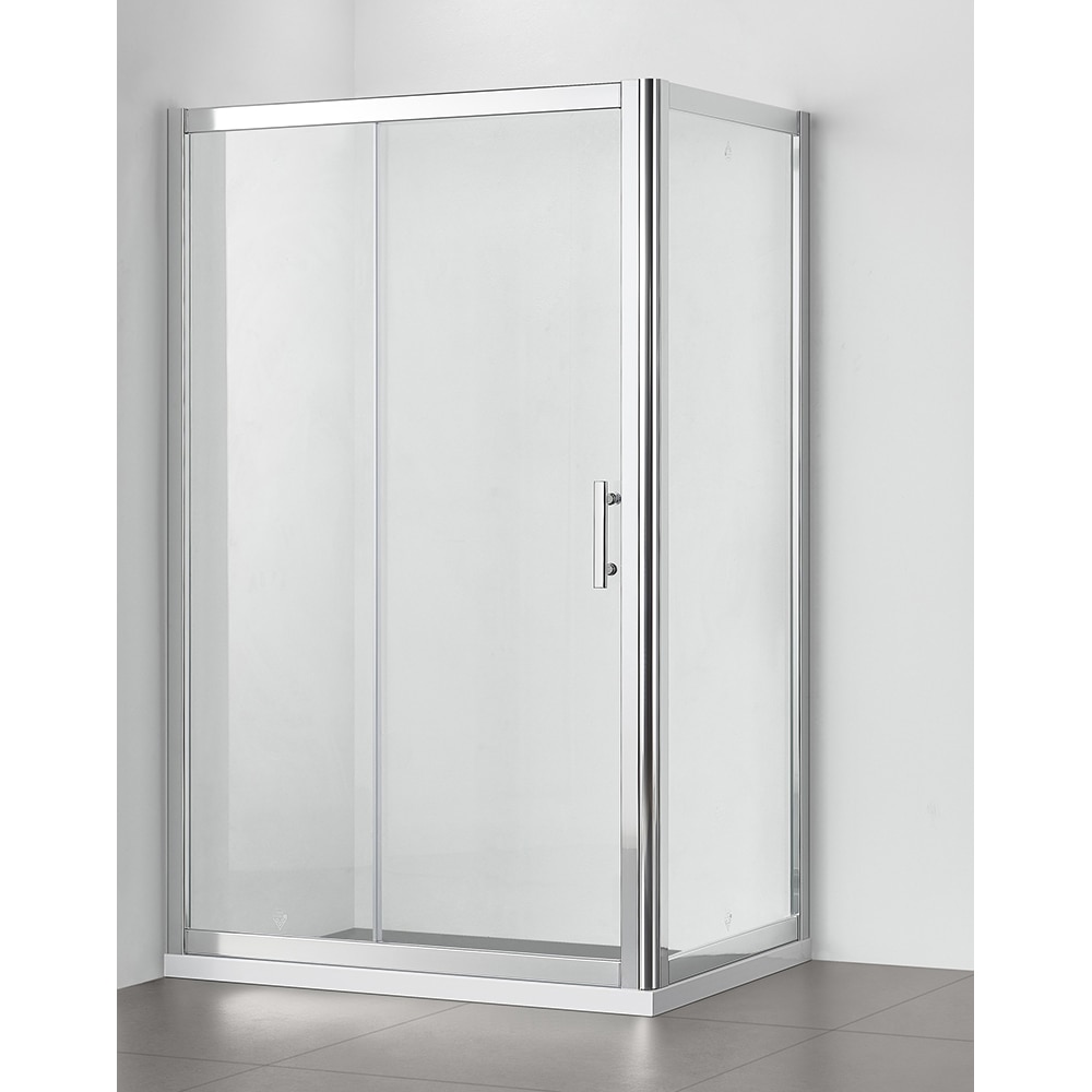 Cabina dus standard BELFORM Clear, dreptunghiulara, aluminiu, 120 x 80 x 185 cm, sticla securizata 5mm, profil crom