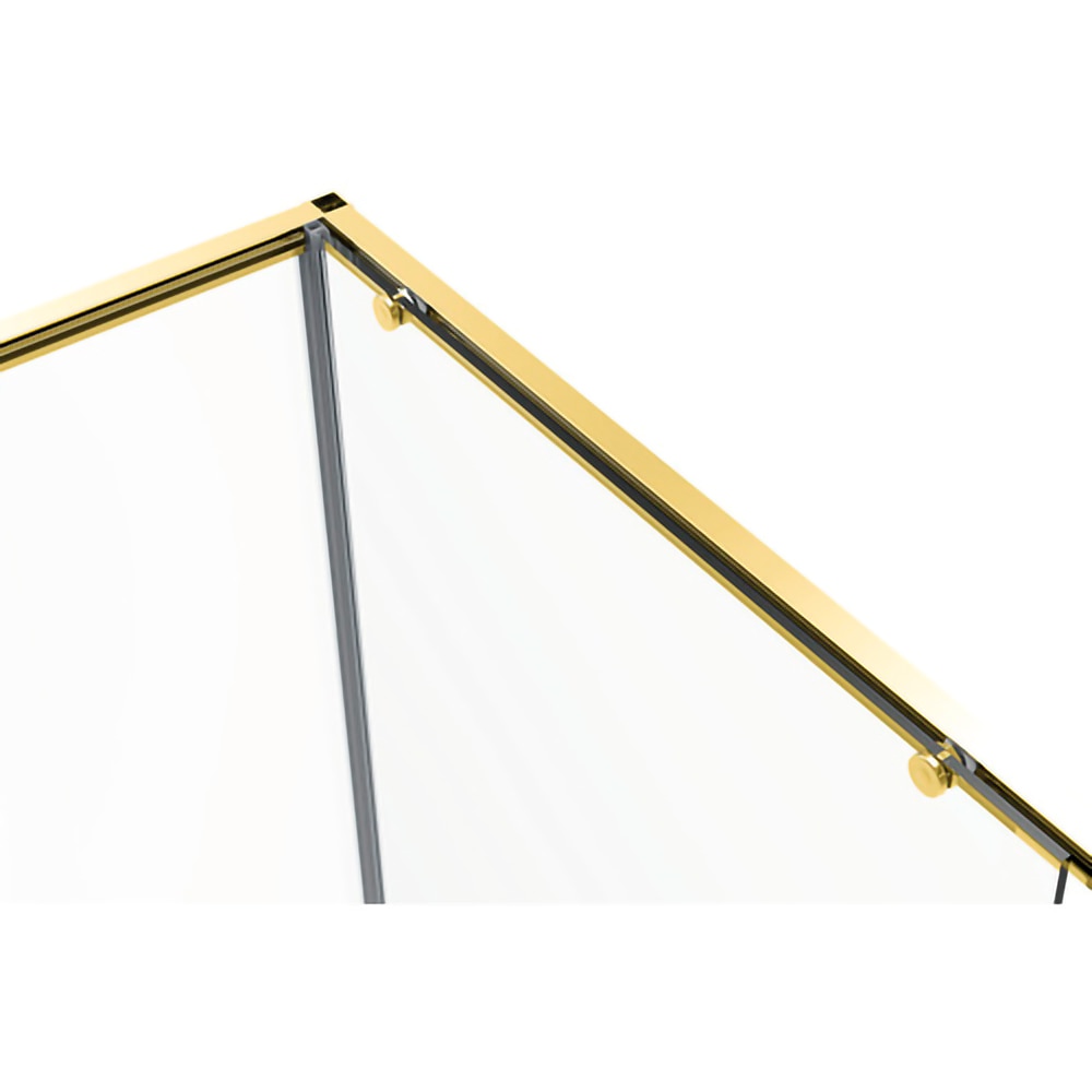 Cabina dus standard BELFORM Fortuna, dreptunghiulara, aluminiu, 100 x 80 x 195 cm, sticla securizata 6mm, profil auriu